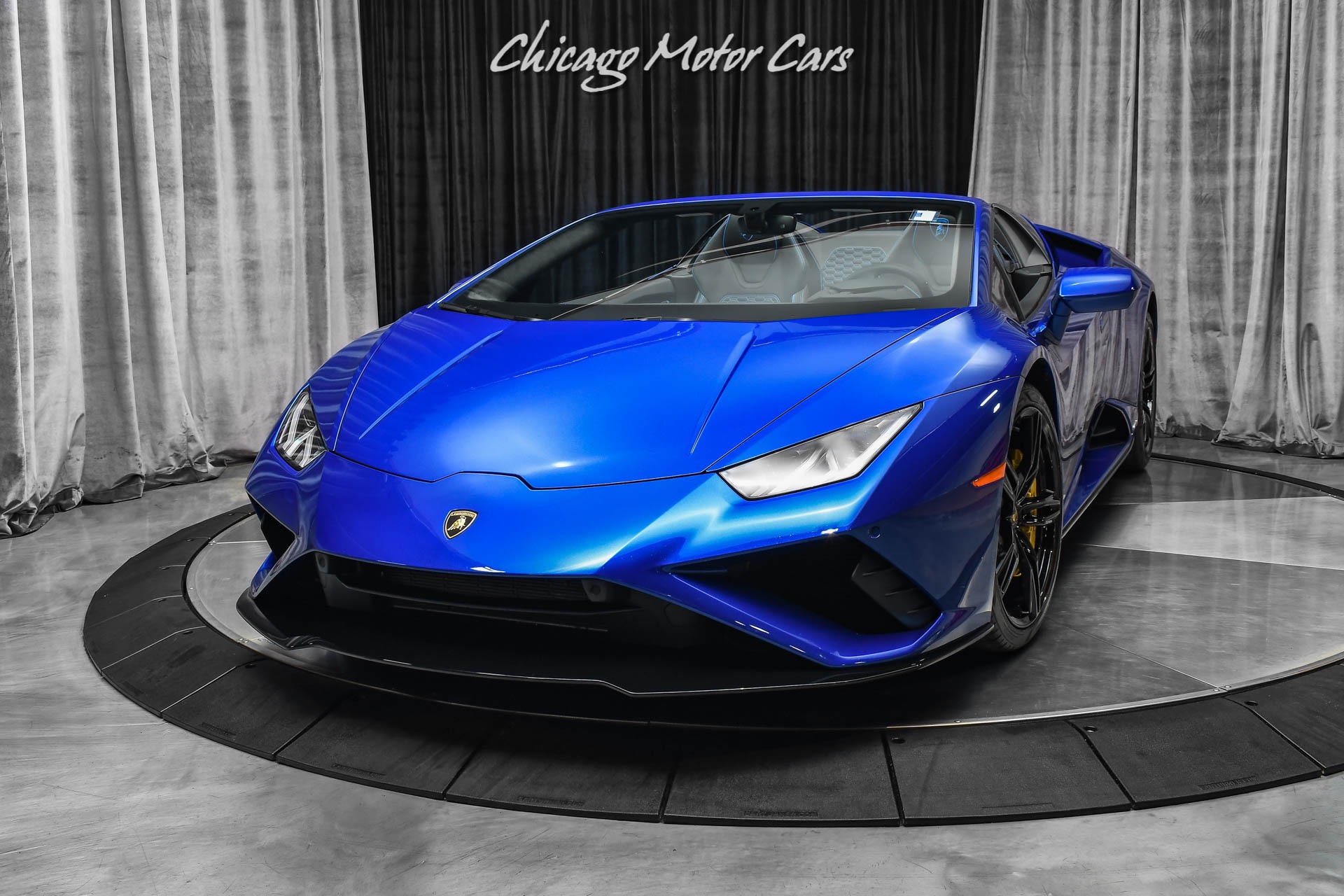 2021 Lamborghini Huracan Evo Spyder Stunning Blu Sideris Paint Q Citura Stitching 468 Miles Inventory